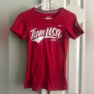 Nike Women's Red Team USA Short Sleeve Tee